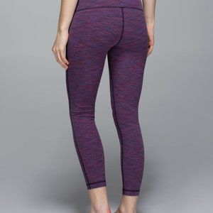 Lululemon Womens 4 High Times Pant Diamond Jacquard Space Dye Vintage EUC